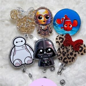 Cartoon character badge reels